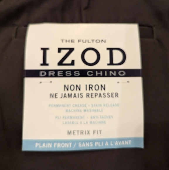 NWT Men’s Izod Fulton Dress Chino brown Size W42 L32 - Picture 10 of 11